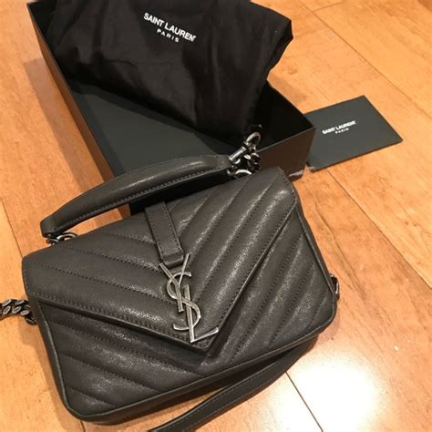 ysl college bag small brown|yves saint laurent bag black.